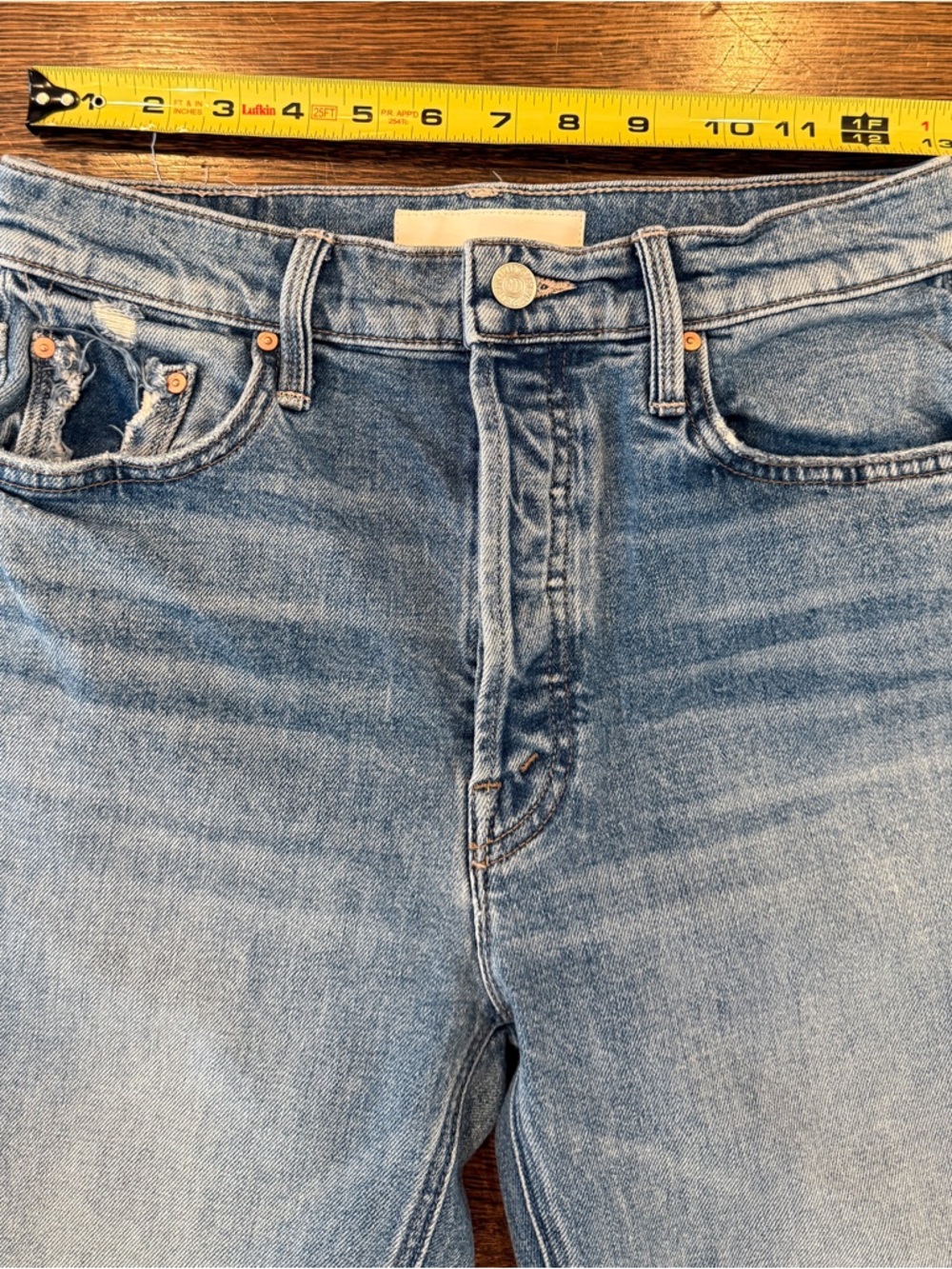 MOTHER jeans the tripper flood fray jeans ‘left in the dust’ 28 - Picture 8 of 11
